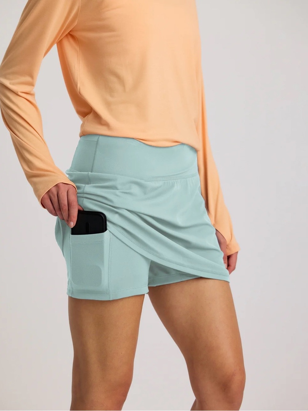 Free Fly Women’s All Day Skort in Ocean Mist -size S - Picture 4 of 10